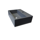 Cuba De Apoio Banheiro Safira Pedra 40x30cm Chumbo Fosco