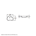 Cuba de Apoio Louça Branca Urbi 8 10x55x40cm Roca