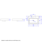 Cuba de Apoio Louça Branca L19 10x60x45cm Deca