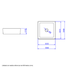 Cuba de Apoio Louça Branca L108 11x35x35cm Deca