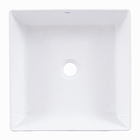 Cuba de Apoio Comfort Zone Cerâmica Quadrada Branca 12x38x38cm Design Celite