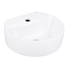 Cuba de Apoio Cerâmica Oval Branca 12x40x35,5cm Smart Celite