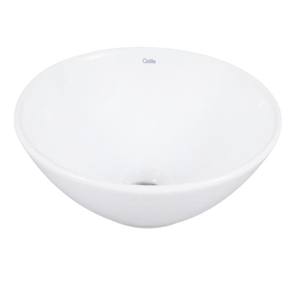 Cuba de Apoio Cerâmica Redonda Branca 13,5x35x35cm R1 Celite