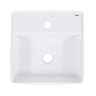 Cuba de Apoio Cerâmica Quadrada Branca 13,5x35x35cm Design Celite