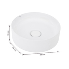 Cuba de Apoio Cerâmica Redonda Branca 13x39x39cm Platinum Incepa