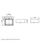 Cuba de Apoio Louça Branca Q4 16x42x42cm Celite