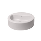 Cuba de Apoio Acrílico Redonda 43x43x14,5cm Branca Ouro Fino