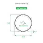 Cuba De Apoio Branca E Dourada Cerâmica Reno Rc 171