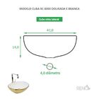 Cuba De Apoio Branca E Dourada Em Cerâmica - Reno Rc 8000