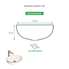 Cuba De Apoio Branca E Rose Gold Cerâmica Reno Rc 182