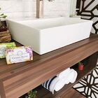 Cuba De Apoio Branca Em Cerâmica - Reno Rc 450