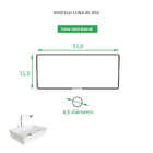 Cuba De Apoio Branca Em Cerâmica - Reno Rc 850