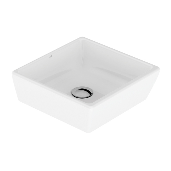 Cuba de Apoio Cerâmica Branca Quadrada 11,5x35x35cm Capri Japi