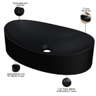 Cuba De Apoio Canoa Para Banheiro Lavabo C01 Bc47w Preto Matt