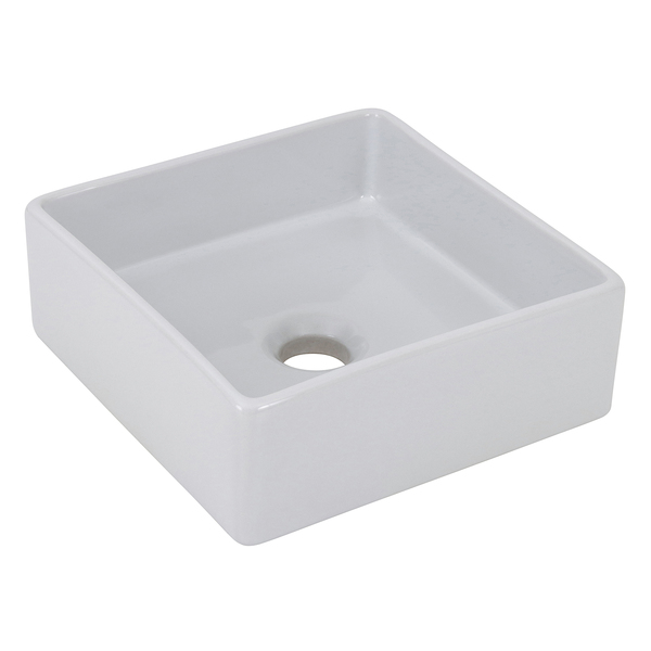 Cuba de Apoio Cerâmica Quadrada 30x30x11cm Cinza Claro Nice Sensea