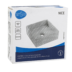 Cuba de Apoio Cerâmica Quadrada 30x30x11cm Palha Nice Sensea