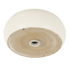 Cuba de Apoio Redonda Cerâmica Bordeaux 36x36cm Palha Sensea