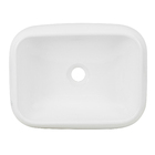 Cuba de Apoio Retangular Cerâmica Cannes 41x31cm Branca Sensea