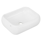 Cuba de Apoio Retangular Cerâmica Cannes 41x31cm Branca Sensea