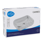 Cuba de Apoio Retangular Cerâmica Cannes 41x31cm Branca Sensea