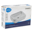 Cuba de Apoio Retangular Cerâmica Cannes 41x31cm Palha Sensea