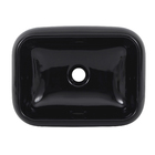 Cuba de Apoio Retangular Cerâmica Cannes 41x31cm Preta Sensea