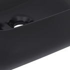 Cuba de Apoio Retangular Cerâmica Cannes 41x31cm Preta Sensea