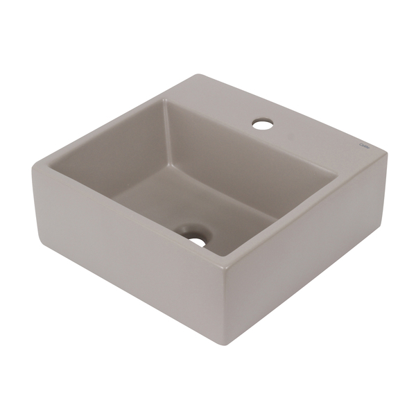 Cuba de Apoio Cerâmica Quadrado Cinza Matte 15x41x41 Q1 Celite