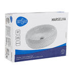 Cuba de Apoio Oval Cerâmica Marselha 40x30cm Branca Sensea