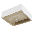 Cuba de Apoio Retangular Cerâmica Nantes 47x40cm Com Mesa Branca Sensea