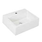 Cuba de Apoio Retangular Cerâmica Nantes 47x40cm Com Mesa Branca Sensea