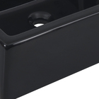 Cuba de Apoio Retangular Cerâmica Nantes 47x40cm Com Mesa Preta Sensea