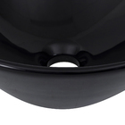 Cuba de Apoio Redonda Cerâmica Paris 38x38cm Preta Sensea