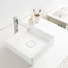 Cuba de Apoio Cerâmica Quadrado Branco 40x40cm Milão Sensea