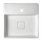 Cuba de Apoio Cerâmica Quadrado Branco 40x40cm com Mesa Veneza Sensea