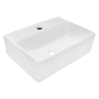 Cuba de Apoio Cerâmica Retangular Branca 32x42cm com Mesa para Torneira Giulia Luvia