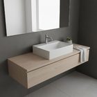 Cuba de Apoio Cerâmica Retangular Branca 32x42cm com Mesa para Torneira Giulia Luvia