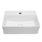 Cuba de Apoio Cerâmica Retangular Branca 32x42cm com Mesa para Torneira Giulia Luvia