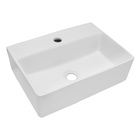 Cuba de Apoio Cerâmica Retangular Branca 32x42cm com Mesa para Torneira Giulia Luvia