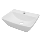 Cuba de Apoio Cerâmica Retangular Branca 30x40cm com Mesa para Torneira Gricia Luvia