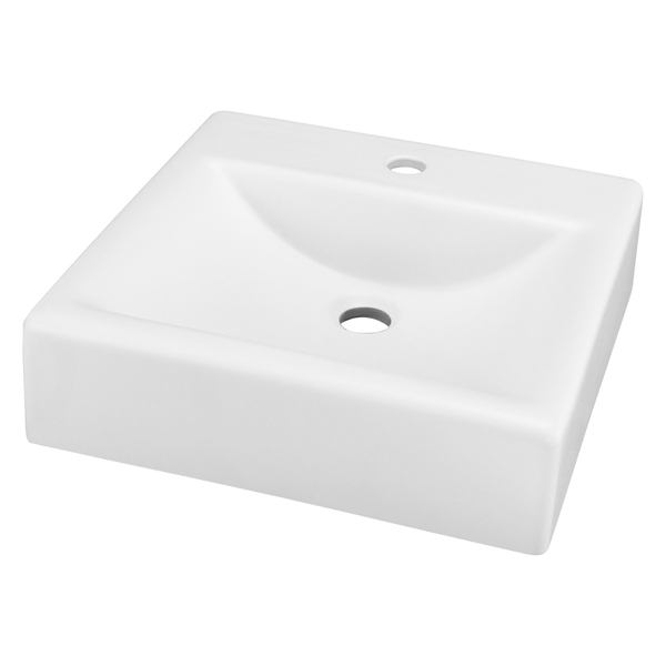 Cuba De Apoio Com Pia Quadrada (branca Fosca)