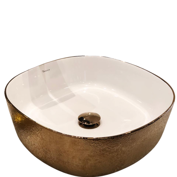 Cuba De Apoio Da Linha Marrocos Na Cor Rose Gold Quadrada