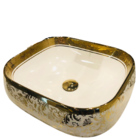 Cuba De Apoio Da Linha Viena Na Cor Branca Com Desenhos Flora