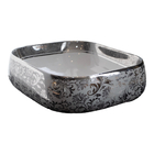 Cuba De Apoio Da Linha Viena Na Cor Branca Com Desenhos Flora