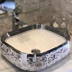 Cuba De Apoio Da Linha Viena Na Cor Branca Com Desenhos Flora