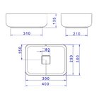 Cuba De Apoio Deca 40x30 L.13040.94 Retangular Ébano Fosco
