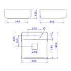 Cuba De Apoio Deca 40x40 L.11040.m.85 Quadrada Com Mesa Soft