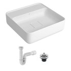 Cuba De Apoio Deca 40x40 Quadrada Branca + Válvula + Sifão