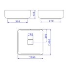 Cuba De Apoio Deca Slim 40x40 L.11040.20 Quadrada Barbante