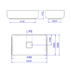 Cuba De Apoio Deca Slim 50x30 L.13050.49 Retangular Sálvia -